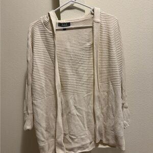 Cream Women's Sweater with Hood